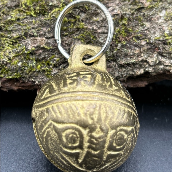 Livestock Bell, Large Solid Brass Bell from Tibet, Goat Bell, Mini Farm Animals - Picture 3 of 4